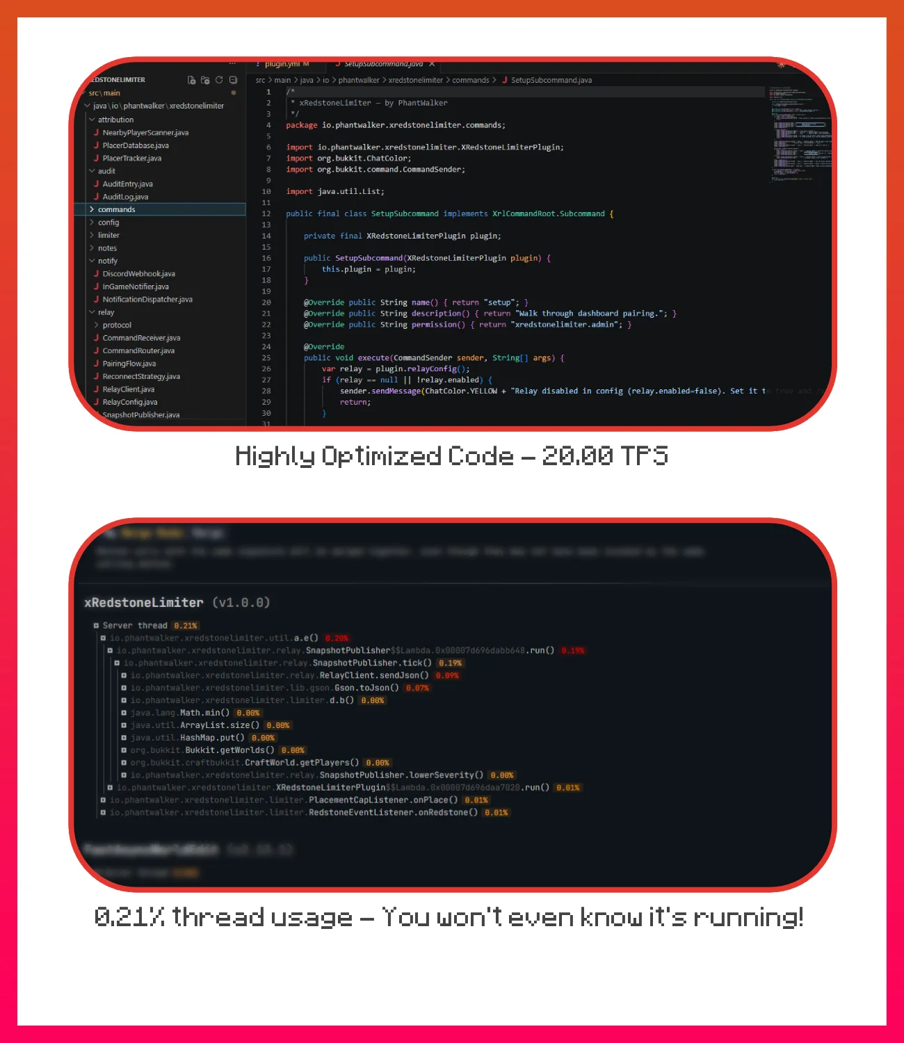 Screenshot of xRedstoneLimiter | Live Dashboard + AI